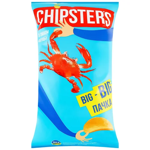 Чипси Chipster`s зі смаком Краб 180г