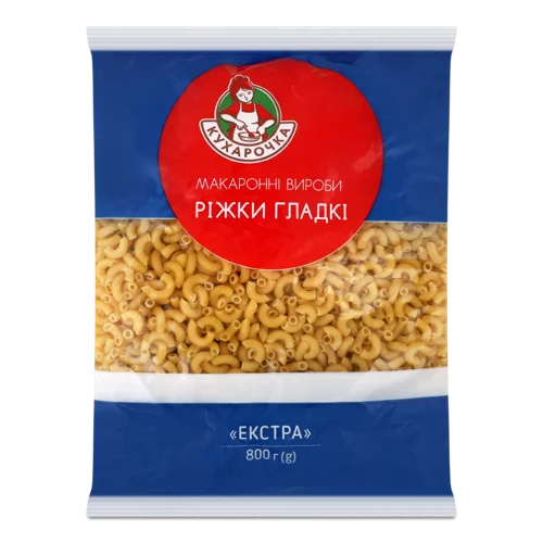 Макарони Ріжки Вищого Ґатунку, 800Г, Кухарочка
