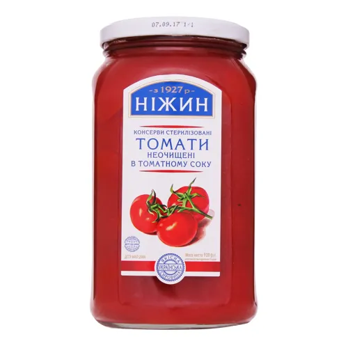 Томати консервовані в томатному соку твіст Ніжин 920г