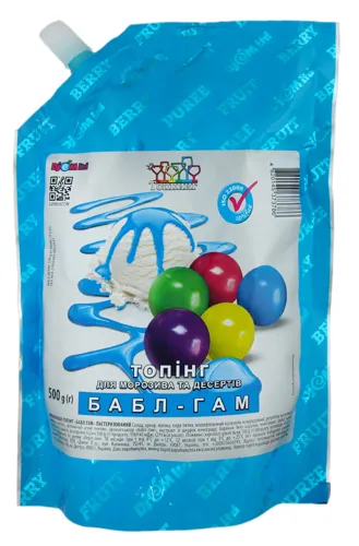 Топінг для морозива та десертів Бабл-гам Топпинг д/п 500г