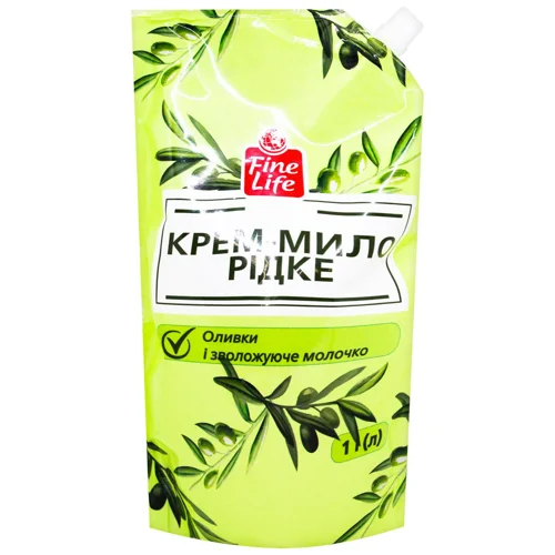 Крем-мило Fine Life Оливки та зволожуюче молочко 1л