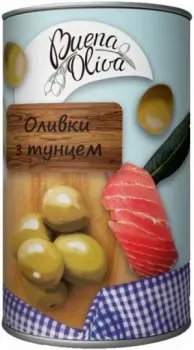 Оливки зелені Buena Oliva без кісточки з тунцем 314мл
