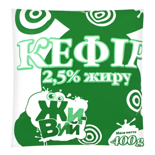 Кефір 2.5% Живий Чернігівський молокозавод м/у 400г
