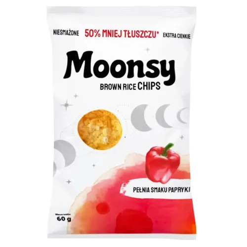 Чіпси Moonsy рисові з паприкою 60г