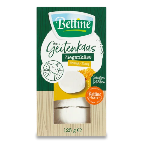 Сир Козячий Honing Bettine 45% Жирності, Картонна Упаковка, 125г
