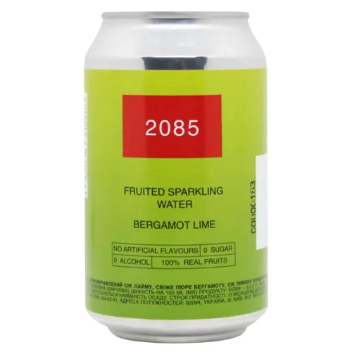 Напій газований 2085 FSW Bergamot Lime фруктовмісний безалкогольний 0,33л