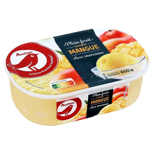 Морозиво Auchan Сорбет Манго 650г