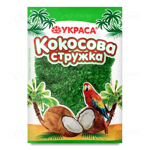 Стружка Украса кокосова кольорова в асортименті, 25г