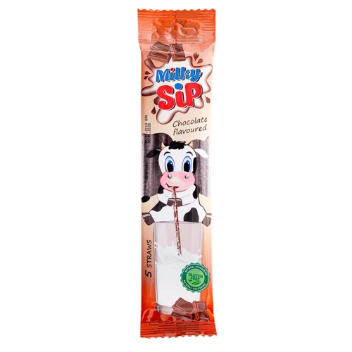 Соломинки ViteCer MilkySip для молока зі смаком шоколаду 5*6г