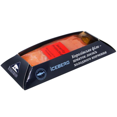 Лосось Iceberg Філе-шматок холодного копчення на шкірі 130г
