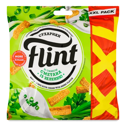 Сухарики Пшенично-Житні Сметана Із Зеленню, в/ґ, 140г