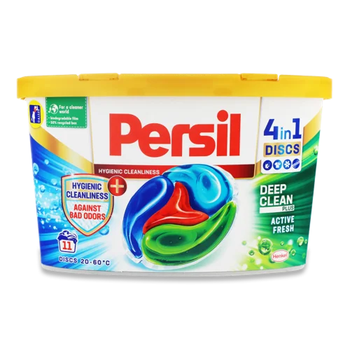 Миючий Засіб для Прання Кольорових Речей в Капсулах 4в1 Deep Clean Plus Active Fresh Persil, 11x25г