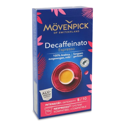 Кава Натуральна Смажена Мелена В Капсулах Espresso Decaffeinato Movenpick, к/у 57г