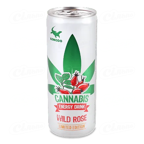 Напій енергетичний Komodo Cannabis Rose газований, 0,25л