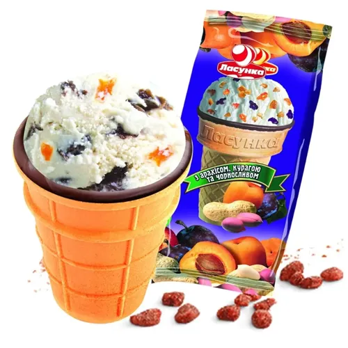 Морозиво Ласунка Шахерезада вафельний стаканчик 70г