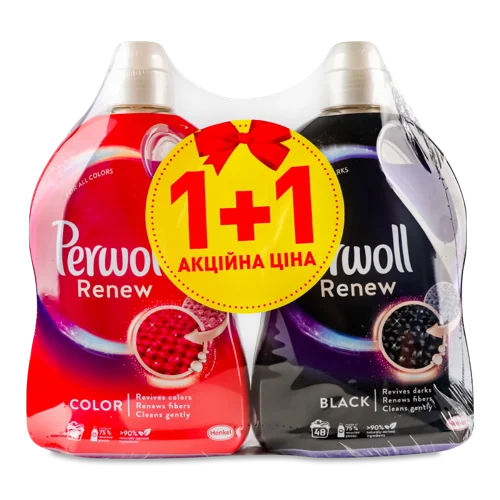 Засіб для Прання Рідкий Color+Black Renew Perwoll, Спеціальний, 2х2.88л
