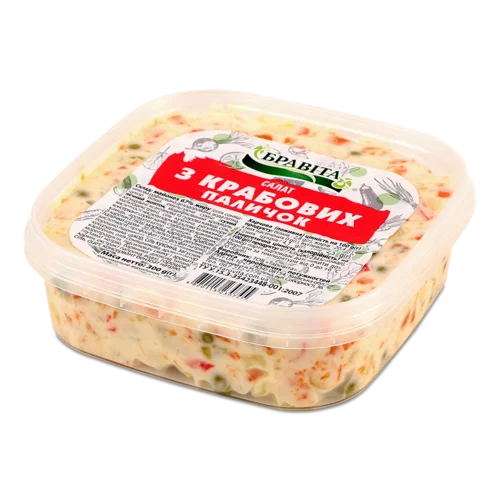 Салат З Крабових Паличок Вищого Ґатунку, п/у 300г