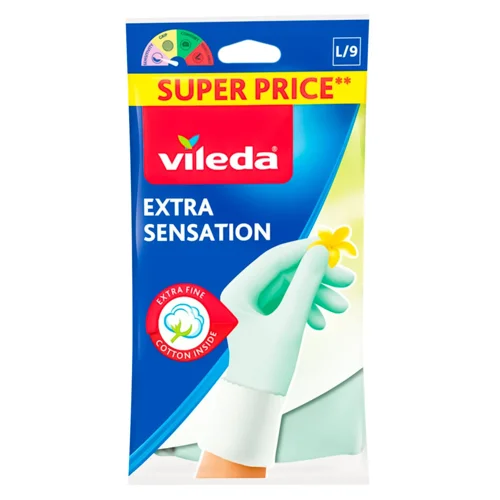 Рукавички господарські Vileda Extra Sensation латексні L