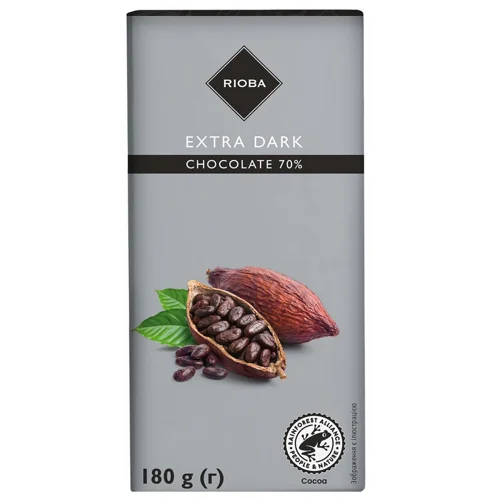 Шоколад чорний Rioba 70% 180г