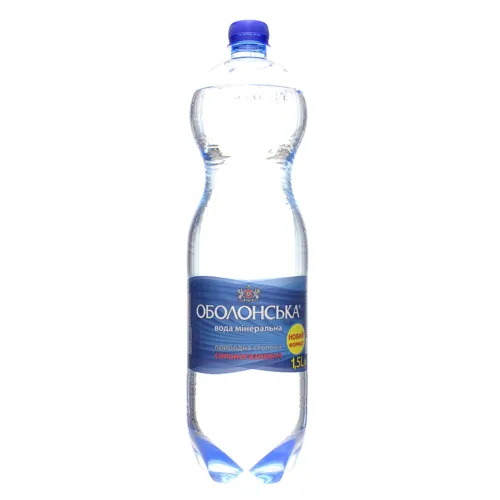Вода мінеральна сильногазована Оболонська 1.5л