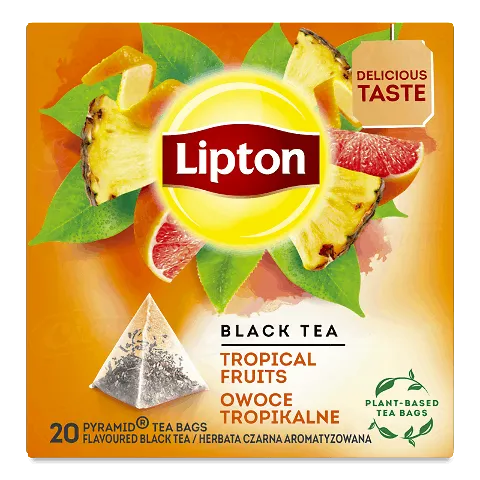 Чай чорний Lipton Tropical Fruits, 20*1,8г