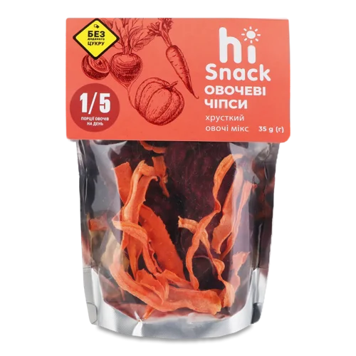 Чіпси Овочеві Хрусткий Овочі Мікс В/ґ, 35г