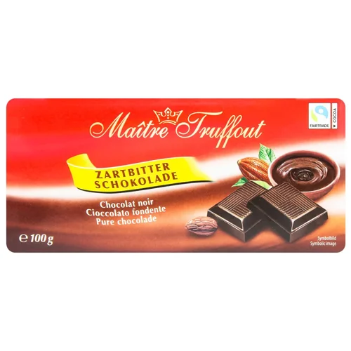 Шоколад чорний Maitre Truffout 100г