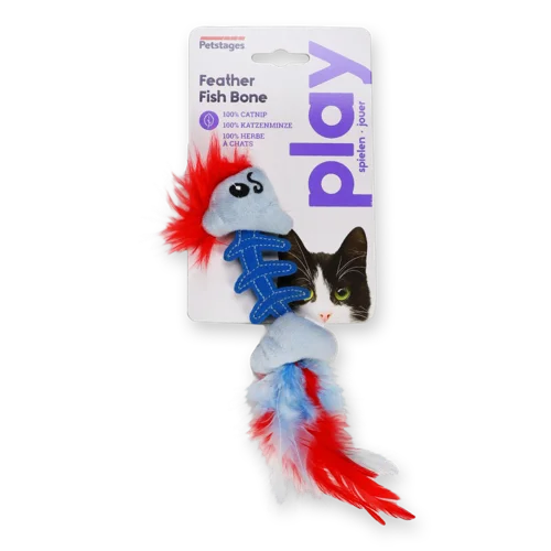 Іграшка Для Котів Petstages Feather Fish Bone – Рибка З Пір’ям, В/ґ, 5х19х2см