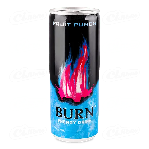 Напій енергетичний «Burn Fruit Punch» безалкогольний у залізній банці, 250мл