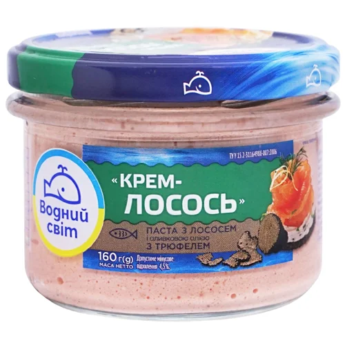 Паста Водний Світ Крем-лосось з трюфелем 160г