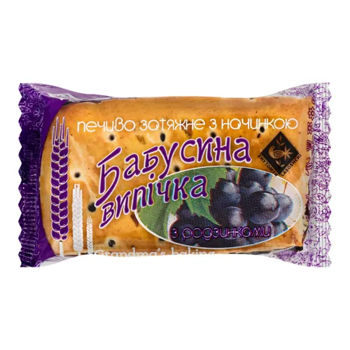 Печиво затяжне з родзинками Бабусина випічка Zhytomyr Lasoshchi м/у 68г