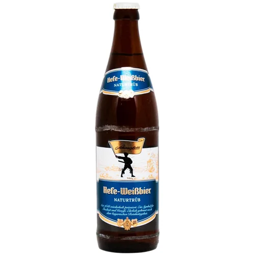 Пиво Schwarzbrau Hefe-Weissbier Naturtrub світле нефільтроване 5,4% 0,5л