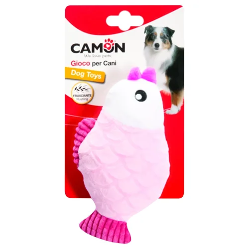 Іграшка Camon Рибка плюшева з пищалкою для собак 16см