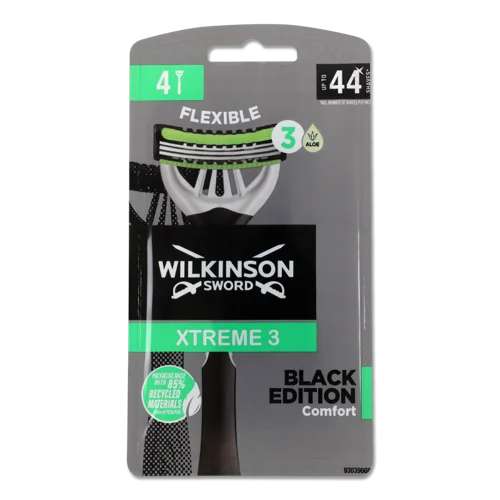 Бритви Одноразові Wilkinson Sword Xtreme3 Black Edition, 4 шт