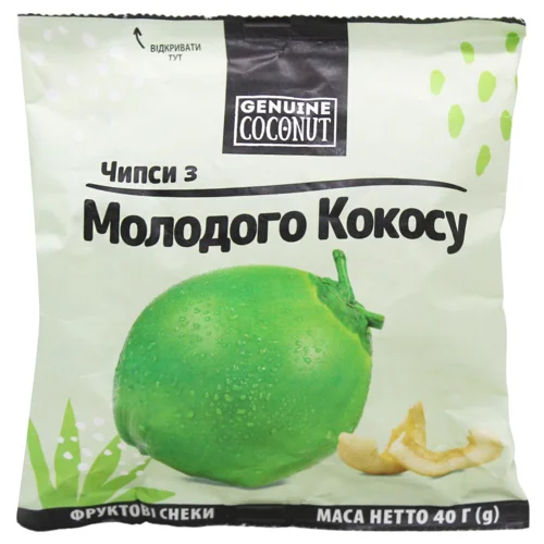 Чипси Genuine Coconut з молодого кокосу 40г