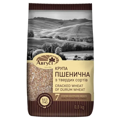 Крупа пшенична Август із твердих сортів пшениці 800г