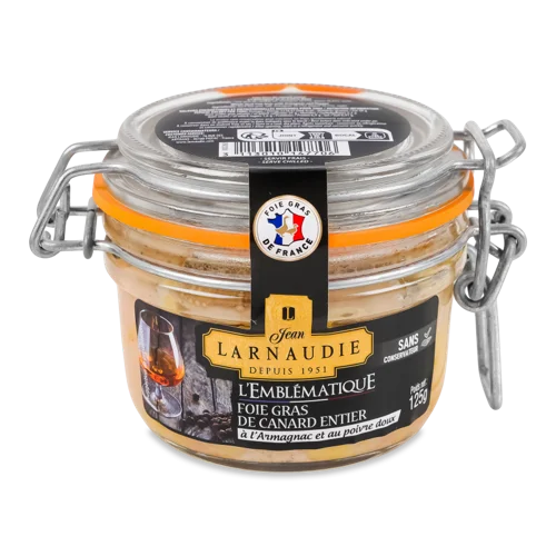 Фуа-Гра Цільна Качина З Арманьяком І Перцем, в/ґ, с/б 125г