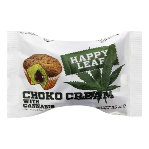 Кекс з каннабісом і кремовою начинкою Choko cream Happy Leaf м/у 35г