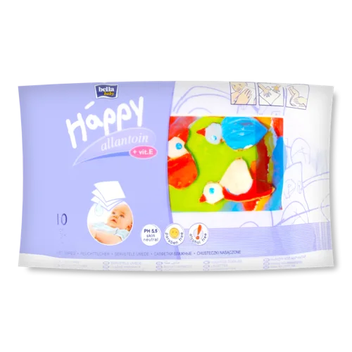 Вологі Серветки Дитячі Happy, 10 шт. х 6, в/ґ