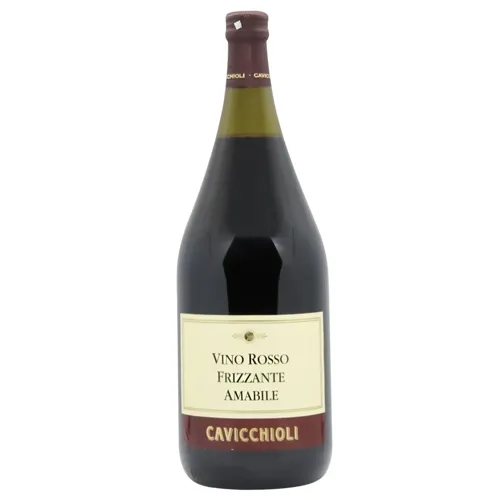 Вино ігристе Cavicchioli Vino Rosso Frizzante Amabile червоне напівсолодке 8% 1,5л