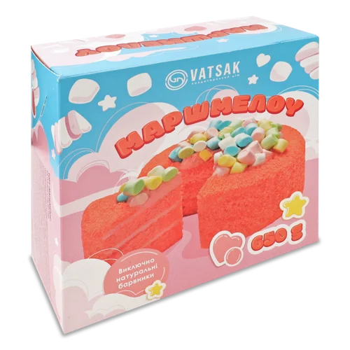 Торт Маршмелоу Ватсак Картонна Упаковка 650г