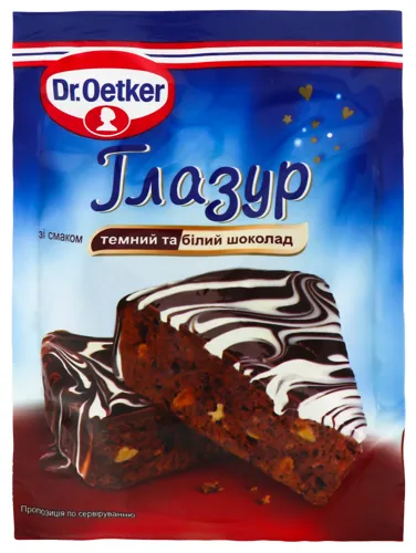Глазур Темний та білий шоколад Dr.Oetker д/п 100г