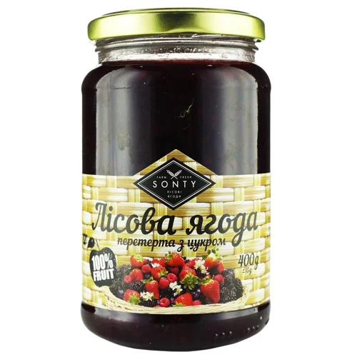 Sonty лісова ягода перетерта з цукром 400г