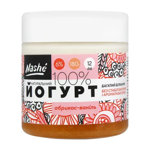 Йогурт 6% Абрикос-ваніль Nashe 180г