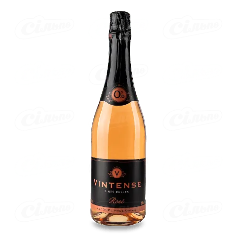 Вино ігристе Vinense Fines Bulles Rose безалкогольне, 0,75л