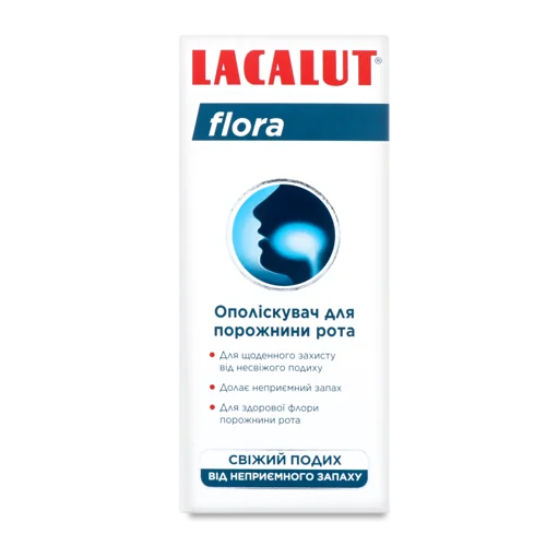 Ополіскувач Для Порожнини Рота Flora Lacalut Свіжий Подих, 300мл
