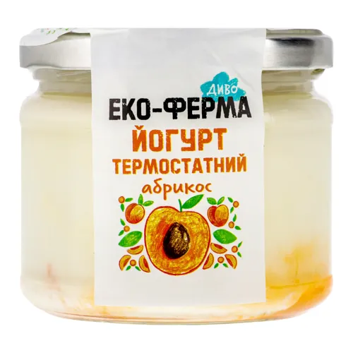 Йогурт 2.5% термостатний Абрикос Еко-ферма Диво 270г
