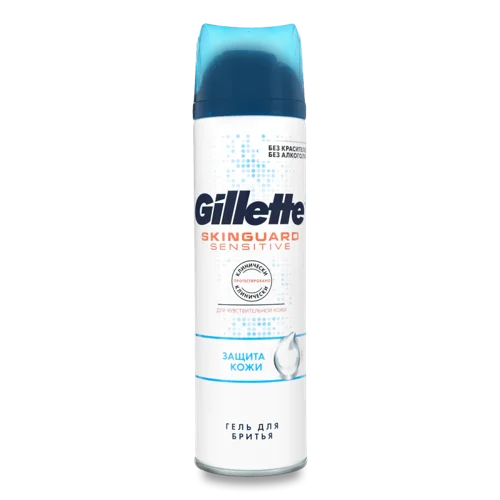 Гель для Гоління Чутливої Шкіри з Екстрактом Алое Skinguard Sensitive Gillette, 200мл