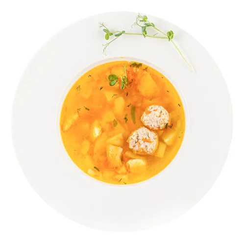 Суп з курячими фрикадельками