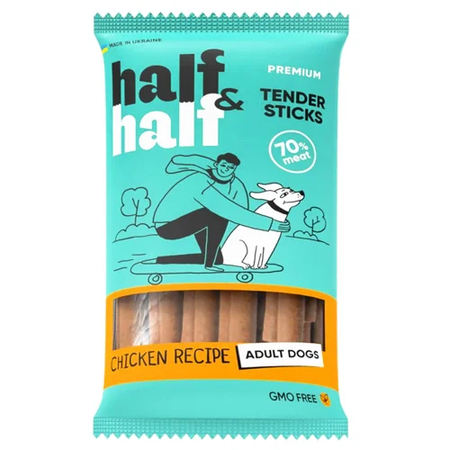 Ласощі для собак Half&Half Tender Sticks з куркою палички 100г